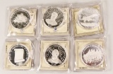 6 $20 American Mint Silver Commemorative Coins w/COAs