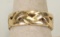 14K Basket Weave Ring, Sz. 9