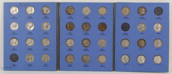 Washington Head Silver Quarter Book, 1946 to 1963, Incomplete