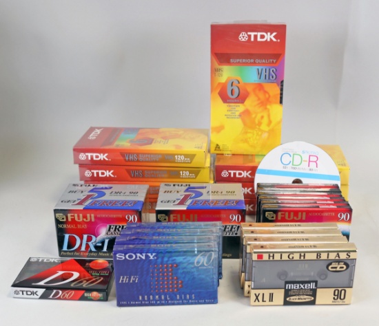 Blank - Sealed Cassette, VHS Tapes & CD-R Media