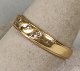 14k Gold Ring w/ Diamonds, Sz. 10.5 , 3.1 Grams