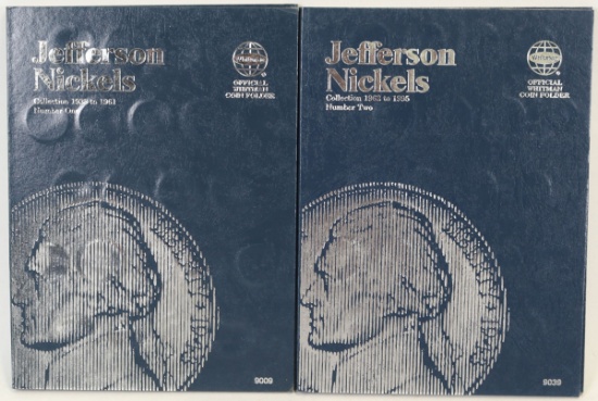 2 Jefferson Nickel Books; 1938 to 1961 & 1962 to 1995