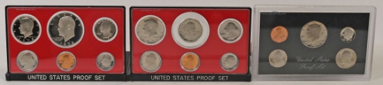 3 U.S. Proof Sets; 1978, 1979, 1983