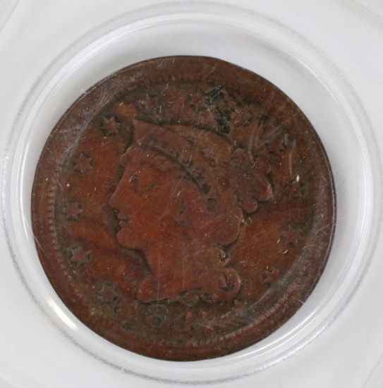 1847 Coronet Head Large One Cent