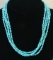 DTR Jay King Turquoise Multi Strand Necklace with Silver Beads