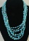 Multi Strand Turquoise & Silver Bead Jay King Necklace