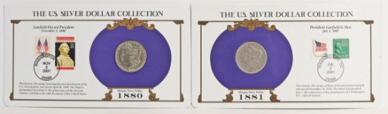 1880-P & 1881-P Morgan Silver Dollars