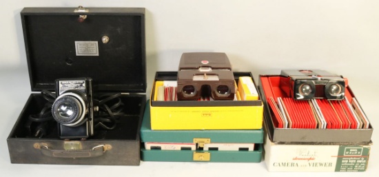 Vintage Kodaslide Projector, Kodaslide Stereo Viewer II, &