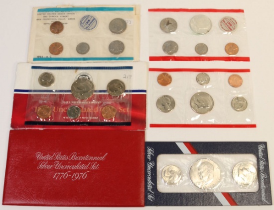 2 U.S. Mints Sets (1968P/D & 1987P/D) & U.S. Bicentennial Silver Uncirculated Set
