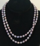 Beautiful Purple  Colored Pearl Necklace