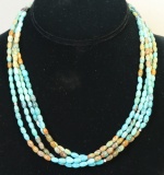 Jay King DTR Turquoise Jasper Multi Strand Necklace