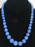 Blue Lapis Style Graduated Bead DTR Jay King Necklace