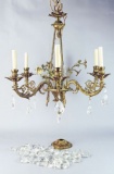 Vintage Iron & Crystal Chandelier