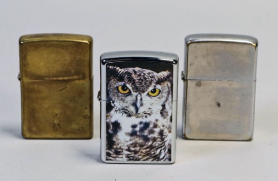 3 Zippo Lighters