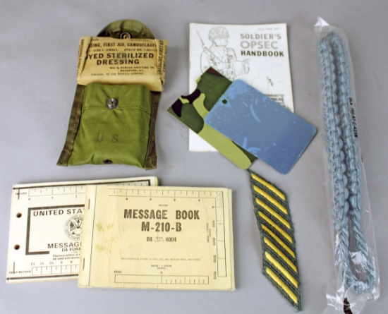 Soldier's Handbook, Braid, Hash Marks, Survival Mirror, First Aid