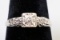 14K White Gold Diamond Ring, Sz. 9