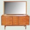 MCM Mid Century Modern  Dresser w/ Mirror, Kip Steward Declaration for Drexel, Ca. 1962