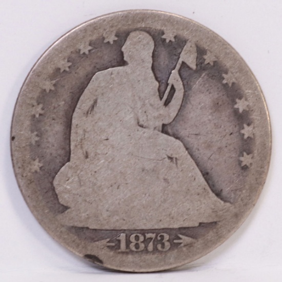 1873 Seated Liberty Half Dollar W/Arrows