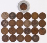 24 Indian Head Cents; various dates