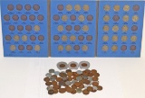 Buffalo Nickel Book (Incomplete) & Small Bag of Wheat Pennies