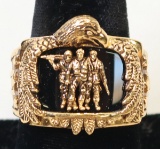 Pride & Brotherhood Ring, Marked BGE 925, Sz.