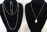 Wedgewood Pendant & Sterling Necklace, 2 - 925 Necklaces & Bracelet