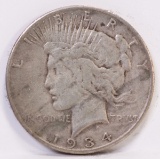 1934-S Peace Silver Dollar