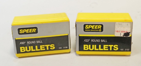 Speer .490" & .433" Round Ball Bullets