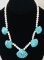 Jay King Pearl & Turquoise Shell Necklace