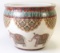 Asian Pot Porcelain With Elephant & Fish Accents