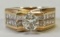 Ladies 14k Gold & Diamond Engagement Ring w/ 1 Carat Center Stone, Sz. 6.5