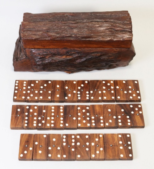 Ironwood Box With Wooden Dominos