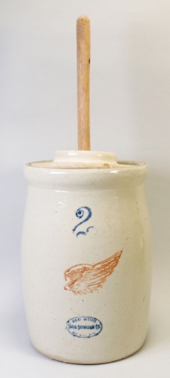 Vintage Red Wing Stoneware 2 Gallon Butter Churn Crock