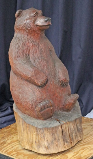 Hand Carved Wooden Bear "Fudd" by R. L. Blair