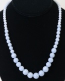 Jay King Cashmere Blue Anhydrite Graduated Bead Necklace