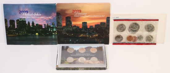 2 U.S. Coin Sets; 1980 P/D & 2009 P/D & 2004 Nickel Series Coin Set