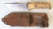 Marbles Gladstone Fixed Blade Knife With Stag/Antler Handle
