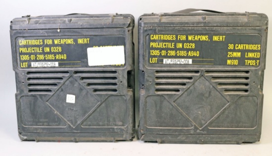 2 Surplus Projectile Containers -  14.5" x 14.5" x 6"
