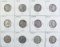 12 Washington Silver Quarters; Various Dates/Mints