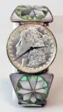 Silver Dollar Wrist Watch  w/ Accented Bracelet- Parts or Repair
