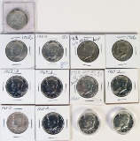 13 Kennedy Half Dollars (40% Silver)