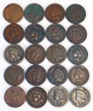 20 Indian Head Pennies; Various Dates/Mints