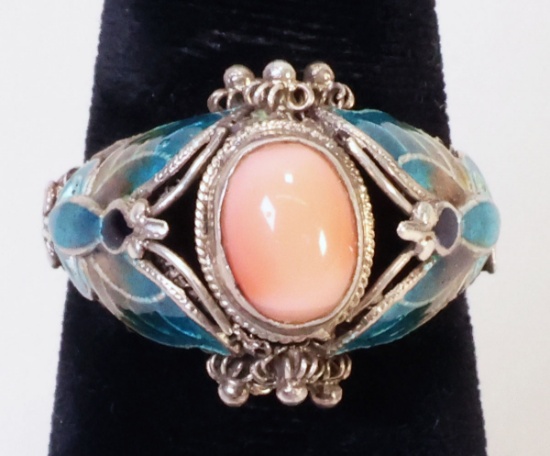 Southwest Style 925 Ring W/Pink Gemstone