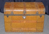 Old Tin Trunk w/ Wood Accents