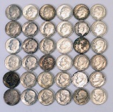 36 Roosevelt Silver Dimes; Various Dates/Mints