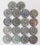 18 Kennedy Half Dollars (40% Silver)