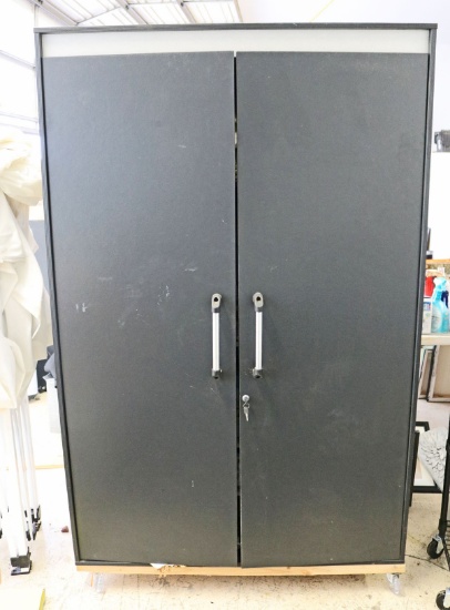 Large Utility Cabinet w/ Art Supplies, Canvases & More