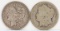 1891-O & 1892-O Morgan Silver Dollars