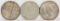 1922-S, 1923-S &1924-P Peace Silver Dollars
