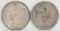 1886-P & 1900-O Morgan Silver Dollars
